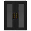 vidaXL Wall Cabinet Black Oak 27.36 x 13.39 x 35.43 in Engineered Wood