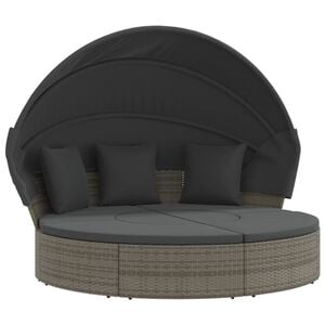 vidaXL Outdoor Lounge Bed Grey, Dark Grey