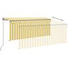 vidaXL Retractable Awning Yellow and White