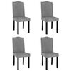 vidaXL Dining Chairs 4 pcs Light Gray Velvet