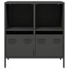 vidaXL Sideboard Black Cold-rolled steel Sideboard Rectangular