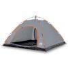 vidaXL Camping Tent 5-Person Gray and Orange Quick Release