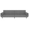 vidaXL Sofa Bed Light Grey Velvet (100% polyester), wood, metal 2-seater
