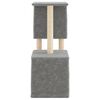 vidaXL Cat Tree Light grey Engineered wood, plush, sisal Medium Cat Tree