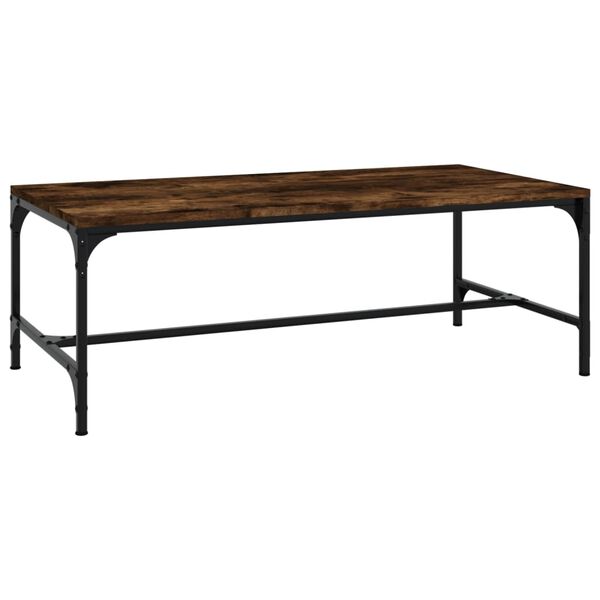 vidaXL Coffee Table Smoked Oak Engineered Wood 31.5x19.7x13.8 in