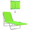 vidaXL Sunlounger Set of 2 Green Powder-coated steel and Oxford fabric