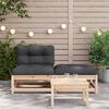 vidaXL Patio Sofa Anthracite, Pine Wood Solid Pine Wood, Oxford Fabric