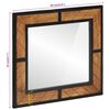 vidaXL Bathroom Mirror Natural wood with black borders Solid Acacia wood