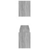 vidaXL Wall Shelf Set of 2 Grey Sonoma Engineered Wood Standard