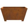 vidaXL Fire Pit Brown 31.50 x 31.50 x 15.75 in Steel