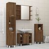 vidaXL Mirror Cabinet Brown oak Engineered wood, acrylic Medium