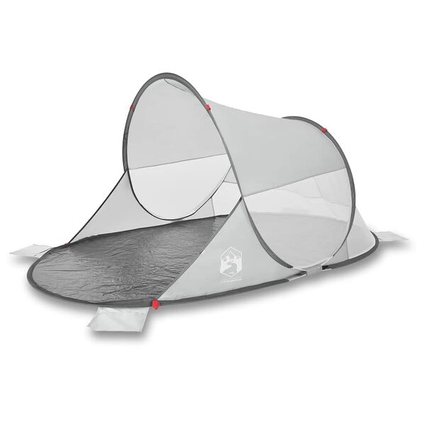 vidaXL Beach Tent Gray Pop-up Waterproof
