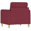 vidaXL Sofa Chair Wine Red 100% Polyester Fabric, Foam, Metal, Textilene