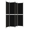 vidaXL 4-Panel Room Divider Black 78.7"x86.6" Fabric