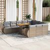 vidaXL Garden Sofa Set Beige Poly Rattan Large UV-resistant materials