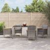 vidaXL Patio Dining Set Set of 4 Gray