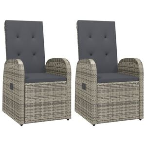vidaXL Armchair Set of 2 Grey, Dark grey