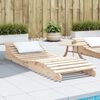 vidaXL Sun Lounger Natural Solid pine wood 80.7 in x 23.6 in x 12.4 in