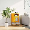 vidaXL Bedside Cabinet Mustard Yellow Cold-rolled steel Medium Storage
