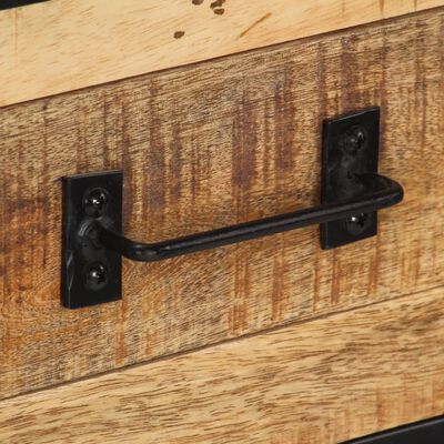 vidaXL Sideboard 31.5"x12.2"x28" Solid Rough Mango Wood