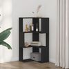vidaXL Corner Bookcase 3-Tier Black 19.7x19.7x40.2" Engineered Wood