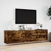 vidaXL TV Wall Cabinet Smoked oak Engineered wood Large TV Wall Cabinet