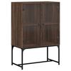 vidaXL Side Cabinet Brown Oak Engineered Wood 27.2x14.6x39.4 in
