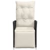 vidaXL Reclining Garden Chair Set of 2 Black PE Rattan Standard