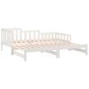 vidaXL Day Bed White Solid pine wood 2x35.4x78.7 in Expandable Day Bed