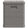 vidaXL Storage Box Brown Plastic Medium Garden Storage Box Square