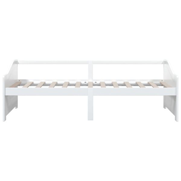 vidaXL Day Bed White Solid Pinewood 35.4x78.7in