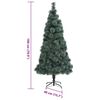 vidaXL Artificial Pre-lit Christmas Tree with 300 LEDs Green 70.9" PET