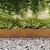 vidaXL Lawn Edging Rusty 450 x 0.05 x 15 cm Weathering Steel