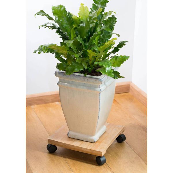 Nature Plant Trolley Brown Bamboo and plastic composite 11.8 x 11.8 in