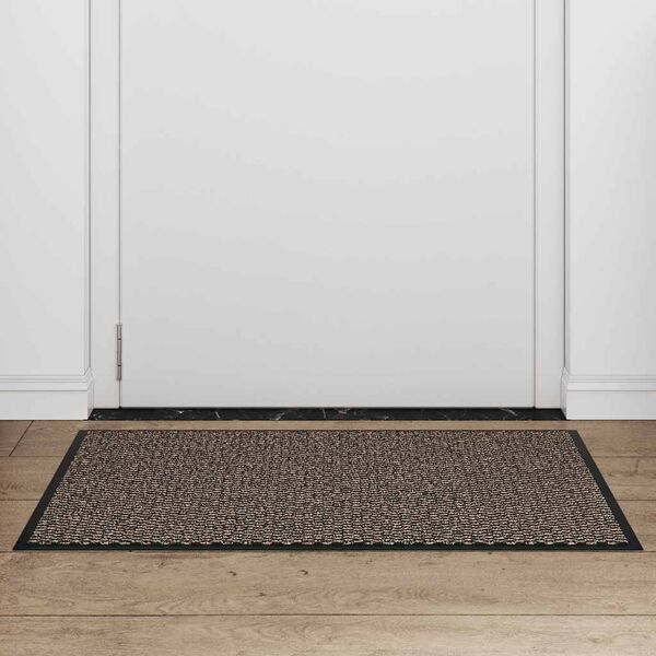 vidaXL Doormat Brown Polypropylene and PVC 23.6 x 35.4 in Rectangular