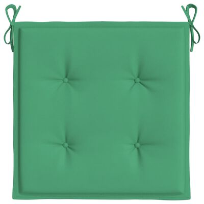 vidaXL Garden Chair Cushions 6 pcs Green 15.7"x15.7"x1.2" Oxford Fabric