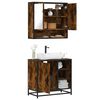 vidaXL Bathroom Furniture Set Smoked Oak Engineered Wood Medium