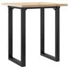 vidaXL Dining Table O-Frame 23.6"x23.6"x29.7" Solid Wood Pine and Steel