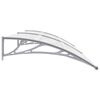 vidaXL Door Canopy Grey brackets, Transparent sheets