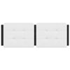 vidaXL Headboard Cushion Black and White Faux Leather, Foam Double