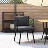 vidaXL Patio Chair with Cushions Black Poly Rattan