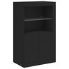 vidaXL Side Cabinet Black Engineered Wood Medium Side Cabinet