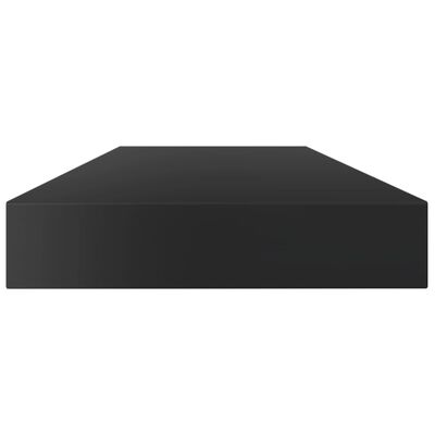 vidaXL Bookshelf Boards 4 pcs High Gloss Black 39.4"x3.9"x0.6" Chipboard