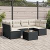 vidaXL Garden Sofa Set Black, Cream White