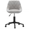 vidaXL Swivel Office Chair Light grey Velvet (100% polyester), steel