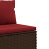 vidaXL Patio Lounge Set Set of 4 Brown PE rattan Compact