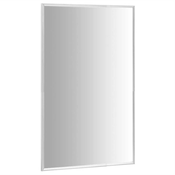 vidaXL Mirror Silver Glass Medium Minimalistic Mirror Rectangular