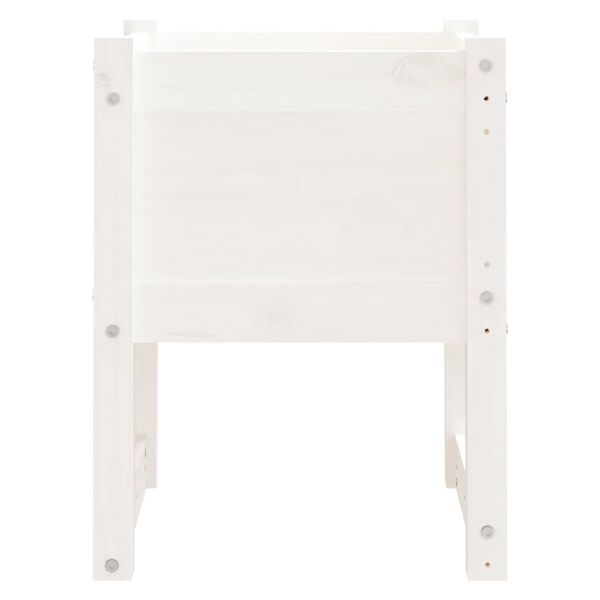 vidaXL Planter White Solid pine wood 15.7x15.7x20.7 inches