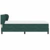 vidaXL Box Spring Bed with Mattress Dark green 35.43 x 78.74 in Velvet