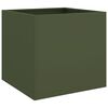 vidaXL Planter Olive green Cold-rolled steel Small Decorative Inlays